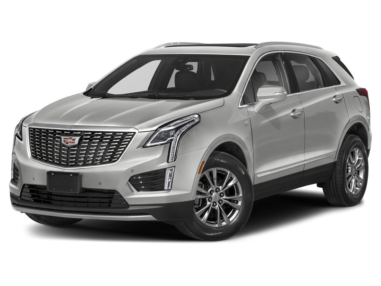 2021 Cadillac XT5 AWD Premium Luxury in Satin Steel Metallic — front three-quarter view