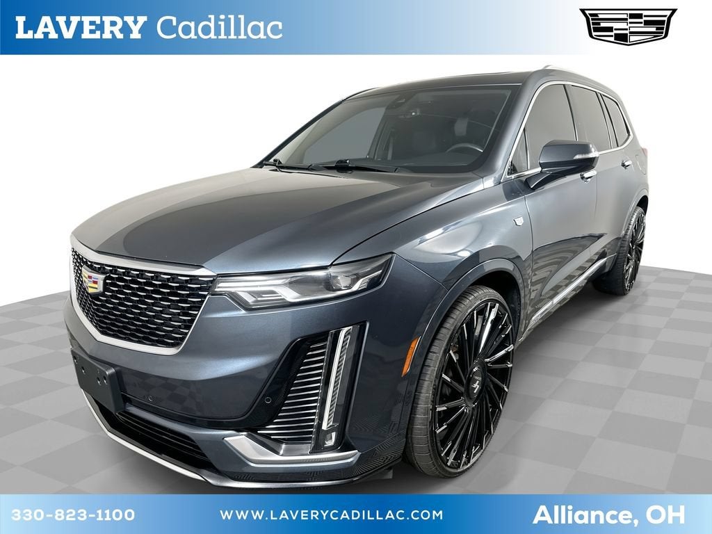 2020 Cadillac XT6 FWD Premium Luxury in Shadow Metallic — front three-quarter view