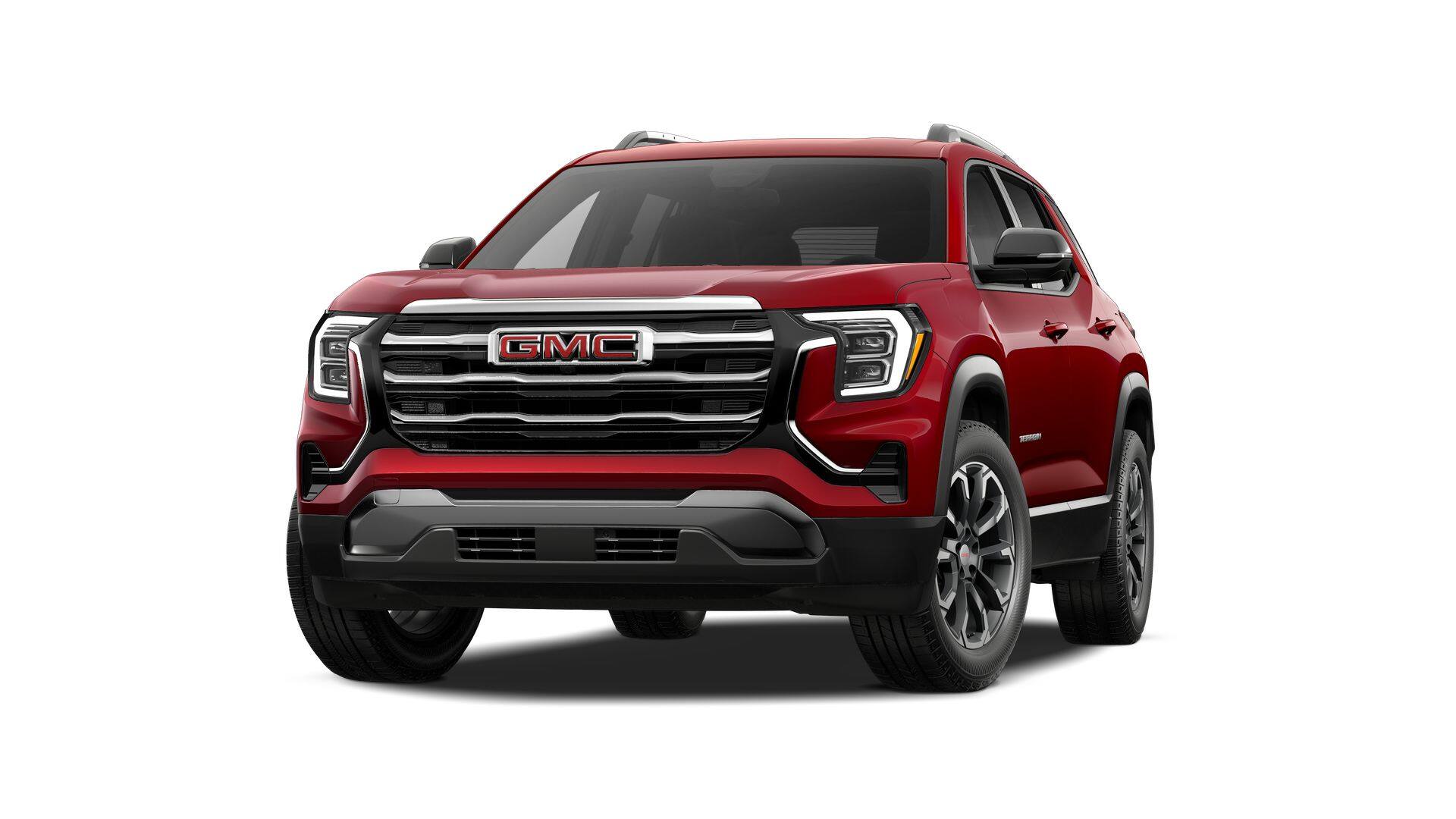 2027 GMC Terrain AWD Elevation in Volcanic Red Tintcoat — front three-quarter view