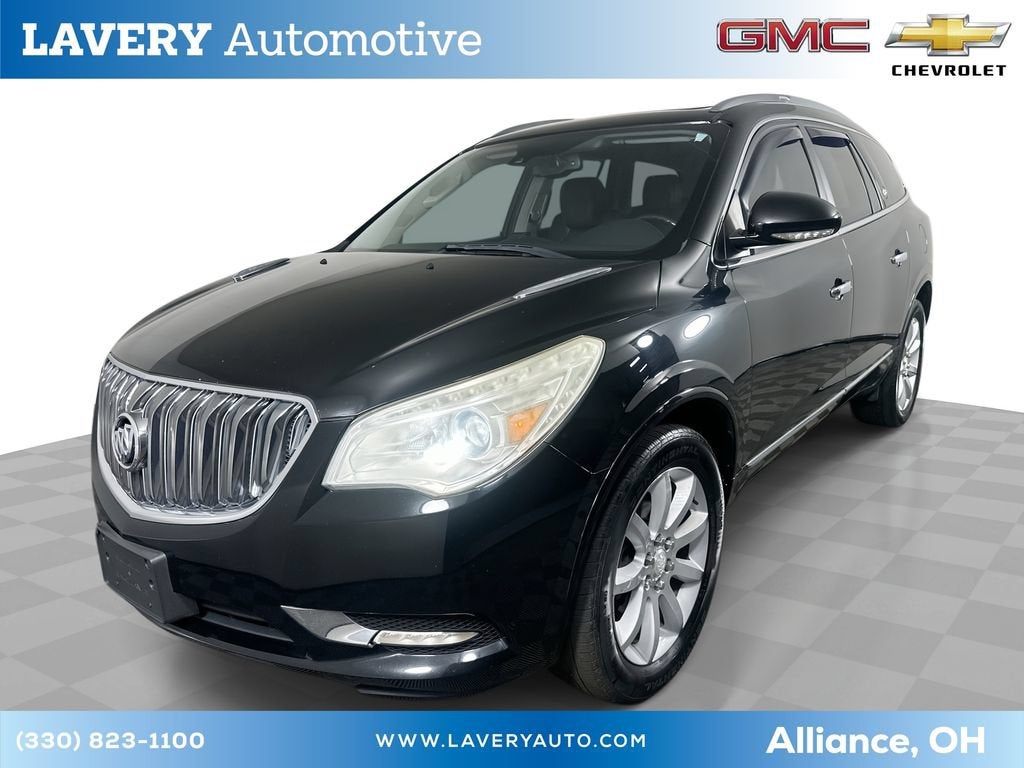 2016 Buick Enclave Premium in Ebony Twilight Metallic — front three-quarter view
