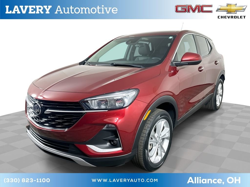 2023 Buick Encore GX Preferred in Cinnabar Metallic — front three-quarter view